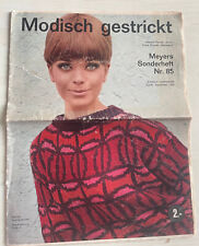 meyers modeblatt Sonderheft 85 Strick 9/1966 Vintage Pullis zum Selberstricken