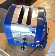 Dualit 2 Slot Toaster poliert Chrom Blau Toaster handgefertigt.