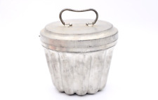 Alte Puddingform Gugelhupf Kuchenform mit Deckel Metall Vintage Ø 16 cm