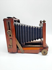 #SE2044# Antike Holz Kamera Plattenkamera 12,5x12,5cm um 1900 Analogkamera *RAR*