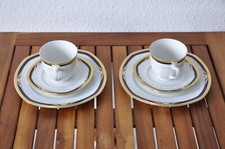2x Sammeltassengedeck Kuchengedeck Winterling Marktleuthen Bavaria Goldrand 6-tl