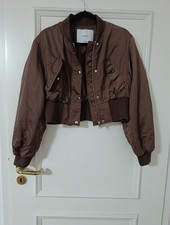 Brown Cropped Jacket In Size