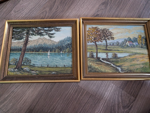 Gerahmte landschaftsbilder - 2x,