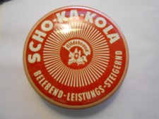 Sehr schön erhaltene SCHO - KA - KOLA Dose - Sammeldose - 85mm x 23mm hoch - rar