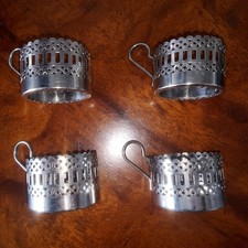 Metall Teetasse/Glashalter