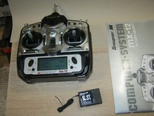 Graupner Sender MX 12 35 Mhz B mit Akkubox  und Empfänger C 17  + Quarzpaar