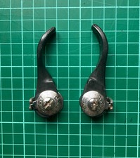 Vintage 80s Raleigh SunTour Braze On Downtube Gear Shifters Levers - Black