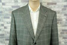 PEERLESS COUTURE HERREN KASCHMIR SEIDE TWEED SAKKO  JACKETT GRAU BLAU 102 