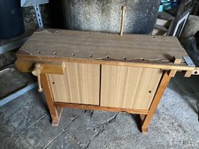 Kleine Werkbank für Kinder Holz Schraubstock Lineal Schiebetüren