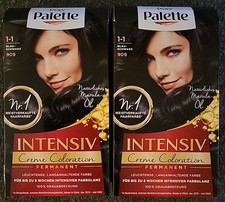 2x Poly Palette Intensiv Creme 1-1 Coloration 909 Blau-Schwarz NEU OVP