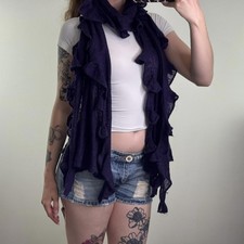 Y2K Vintage Rüschen Langschal