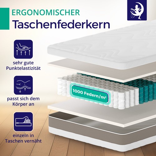 Taschenfederkernmatratze höhe - taschenfederkernmatratze,