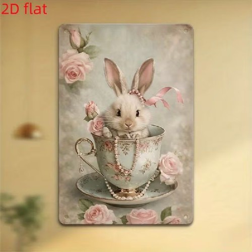 Blechschild hase kaninchen - blechschild,