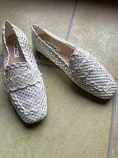 NEU Italy Halbschuhe Textil weich 38 weiß