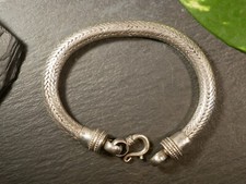 800 Silber Armband Schlangenkette Ethno Tribal Damen Herren Unisex Massiv Schwer