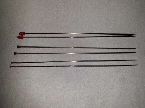 Inox 2x stricknadeln - +,