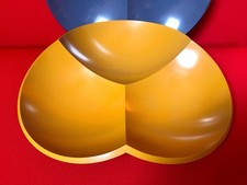 1 Kleeblatt Schale 🟡 Walter Zeischegg Helit 60er 70er Space Age Design Bauhaus