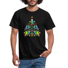 Wellensittich Vogel Weihnachtsbaum Weihnachten Geschenk Männer T-Shirt