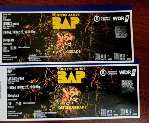 Ein ticket stehplatz innenraum - ein,