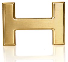 Gürtelschnalle Schnalle Gold Matt H 40mm für Wechselgürtel Wendegürtel Schließe