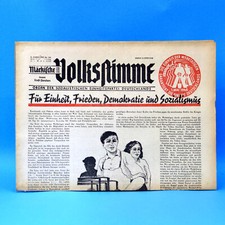 Märk. Volksstimme 01.05.1948 Geburtstag Hochzeit 2.5.1948 Tageszeitung 8. Mai