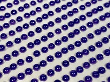 702 Selbstklebende Perlen 3mm Runde Halbperlen Bordüren Basteln Verzieren Lila