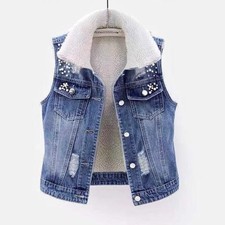 Fleecefutter Jeans-Weste