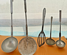5x DDR Schöpfkelle,Schaumkelle,Suppenkelle Aluminium