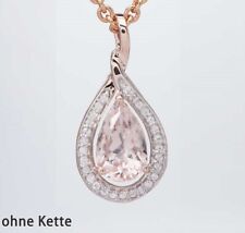 Schmuck Anhänger Roségold 585 Morganit Zirkon 1,74ct Ä352