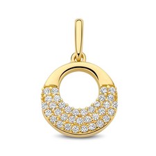 Anhänger 35 Zirkonia Gold