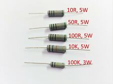 2 X Widerstand Lastwiderstand 5W 3W Nicht Induktiv 10R, 50R, 100R, 10K, 100K