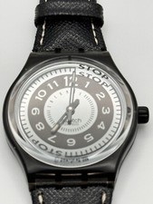 Swatch Stop Watch Black Deco