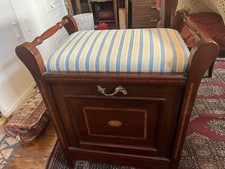 Klavierhocker mit Notenfach Antik