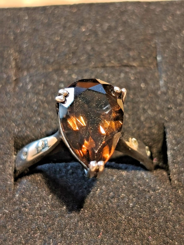 Rauchquarz silberring juwelo - rauchquarz-silberring,
