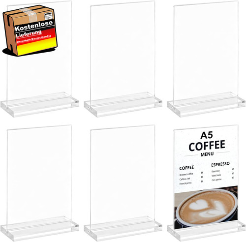 Acryl tischaufsteller für - a5,