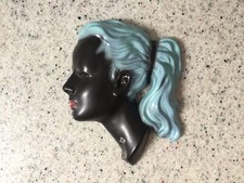CORTENDORF Wandmaske Frauenkopf Keramik-Maske 50er 60er Jahre Design Nr. 3408