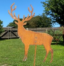 Edelrost Gartenstecker Hirsch