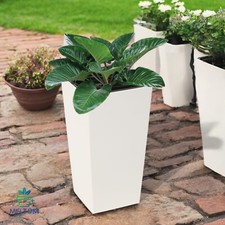 Blumenkübel Creme Hochglanz