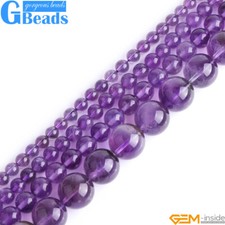 Natürliche Licht lila Amethyst Edelstein Runde Perlen kostenloser Versand 15 "