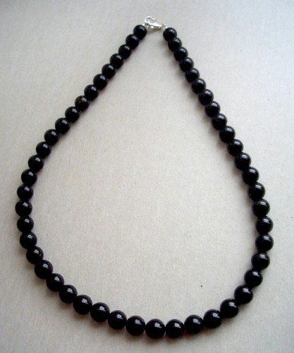 Turmalin kette schwarz 925 - turmalin,