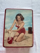 Vintage Lady im Badeanzug Blechdose 50er Jahre  "Walters' Palm Toffee"