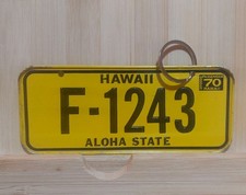 F-1243 HAWAII ALOHA´70 Schlüsselanhänger Keychain Nummernschild Mini Kennzeichen