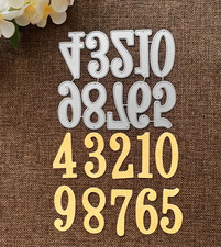 Große Zahl 0 ~ 9 Metall