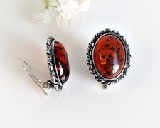 Bernstein Ohrclips 925 oval