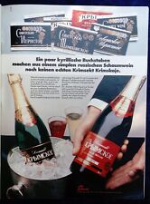 Krimsekt Krimskoje, originale Werbung aus 1983