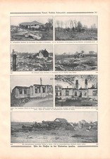 Russische Zerstörungen in der Bukowina - Karpaten Storozhynets - 1915 ~19x28cm