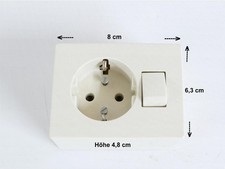 Aufputz Steckdosen mit Schalter 230 Volt