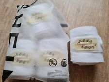Eskadron Bandagen Fleece, Klettverschluss in Weiß mit Logo WB/ FULL 