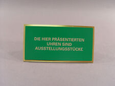 142917: Rolex Schild "DIE HIER