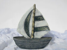 Keramik Dekoration mit Mosaik °°° SEGELBOOT °°° Maritim, shabby chic, 19,5 cm